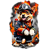 Firefighter dog