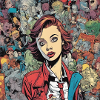Woman, characters, pop art
