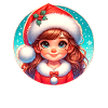 Weihnachtsmann-Mädchen-Illustration Lustige Weihnachten