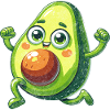 En glad avocado er glad