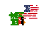 Zambie États-Unis Drapeau Zambien américain
