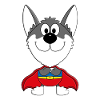 HUSKY - SCHLITTENHUND - SUPERHELD - TIER - HELD