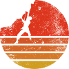 Wanderer bei Retro Sunset