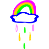 Rainbow and rain