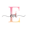 E| Monogramme | Nom | Evi |Aquarelle