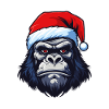 Gorilla Portrait Christmas
