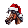 Portrait de cheval Noël