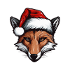 Fox Portrait Christmas