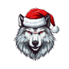 Wolf Portrait Christmas