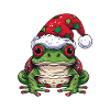 Frog Portrait Christmas