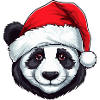 Panda Portrait Christmas