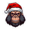 Gorilla Head Christmas Xmas