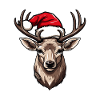 Deer Head Christmas Xmas