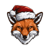 Fuchs Kopf Weihnachten Xmas