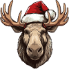 Moose Head Christmas Xmas
