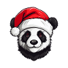 Panda Head Christmas Xmas