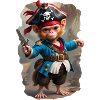Pirate - Monkey with Pistol
