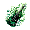 Heavy Metal E-Gitarre mit Flammen