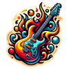 E-Gitarre mit Flammen
