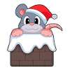 Mouse Christmas Stone Wall