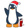 Penguin Christmas Santa Hat