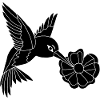 Black Foraging Bird