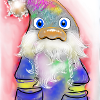 Bunter Weihnachtsmann mit Farbverlauf