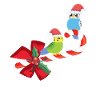 Cute Budgie Christmas Bird