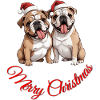 Weihnachts-Bulldoggen