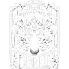 Chef-d’œuvre Art déco : Paon blanc