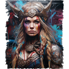 Viking shield maiden design Valhalla