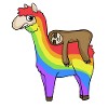 Alpaca Sloth Rainbow Christmas