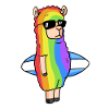 Alpaca Rainbow Christmas