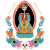 La Catrina Mexico, Dia-de-los-Muertos, guitars