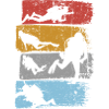 Aquatic Silhouette Stripes