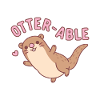 Cute Otter Otterable Pun