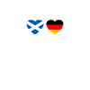 Scotland Germany Heartbeat Flag
