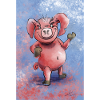 Funny cartoon pig