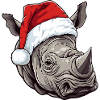 Rhinoceros Head Christmas Christmas