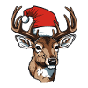 Tête de cerf Noël Noël