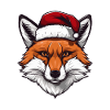 Fuchs Kopf Weihnachten Christmas