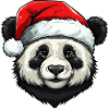 Panda Head Christmas Christmas