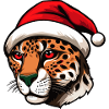 Portrait de guépard Noël