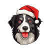 Border Collie Dog Christmas