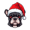 Bouledogue français chien Noël