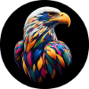 Adler mit bunten Federn