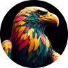 Adler mit bunten Federn