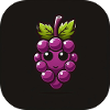 Purple grape with face