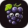 Sad grapes in comic style