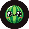 Sweet watermelon with eyes